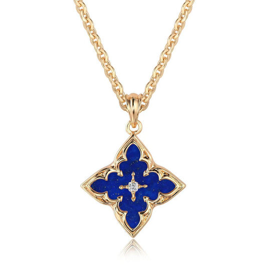 Brown Clover Pendant Halskette | Gold