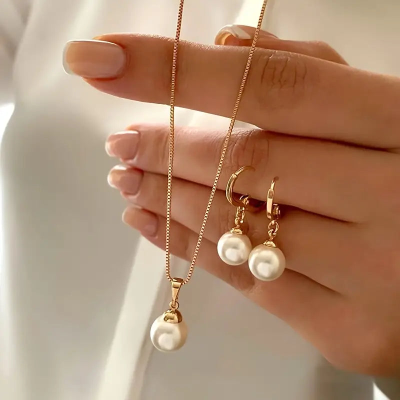Golden Grace Perlen-Schmuckset | Gold