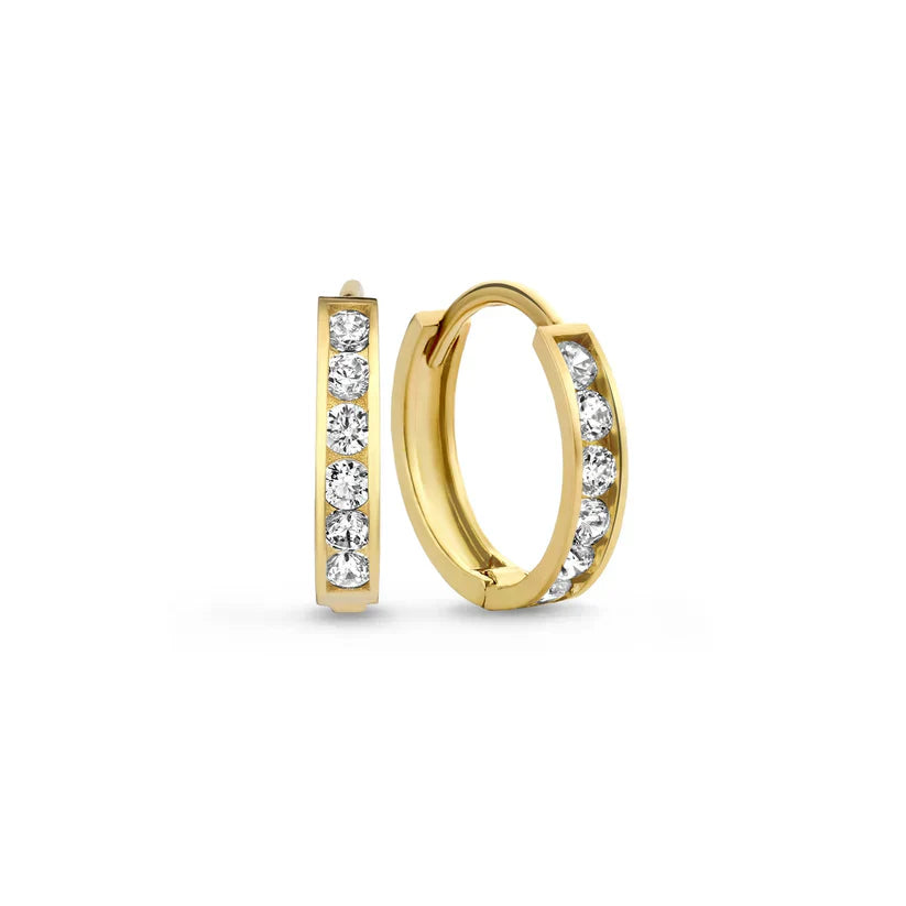 Dara Brillane Stein Ohrringe Set | Gold
