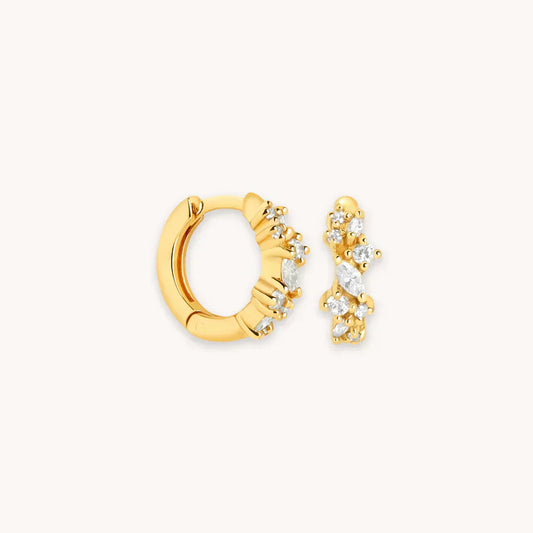 Kristall Cluster Huggies | Gold